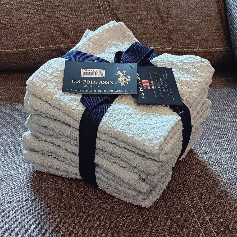 U.S. POLO ASSN. Wash Cloths (12 piece)